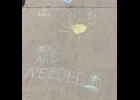As a part of the celebration of May as Mental Health Awareness Month, students, students at Northwood-Kensett spent time decorating sidewalks in the city. On May 5, high school students students presented a video on mental health to elementary students. They then took chalk to the sidewalks and shared some artwork and positive messages.  That afternoon sixth graders and art students shared their art and messages in downtown Northwood.