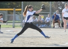 N-K's Kayla Senne delivers a pitch in Monday's season opener