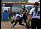 N-K senior Jaela Parks makes a nice backhanded crap on a throw to first.