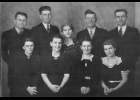 Pictured are the John and Sina White Family, including (front row, from left)  Nora, Clara, Annie and Mabel, (back row, from left) Jack, Art, Sina, John, Vern.