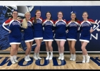N-K’s state championship cheer squad includes, (from left) Emma Logeman, Lindsey Moore, Hayley Wallin, Kylie Robinson, Taylor Rodemeyer, Haddie Hanson and Mallory Rheingans. 