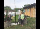 Pictured is Gloria George with Ryker Mickelson.