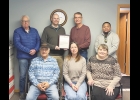 Pictured at the HBI dedication in Grafton are (front row) Philip Hackbart, Citizen of Worth County; Melissa Michaelis, Executive Director, Winn-Worth Betco; Renee Peterson, City Clerk; (back row) Tom Reid, Director of Veterans Affairs, Worth County;  Adam Blanchard, Veteran Career Planner, Iowa Workforce Development; Gregg Urbatsch, Mayor; and Paul Andres, Local Veteran Employment Representative, Iowa Workforce Development. Not pictured was AJ Stone, Worth County Supervisor, who took the photo.