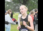 Bulldog senior Kaylie Sylvara keeps a steady pace during a recent meet in Manly.