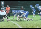 The Viking defense awaits the snap of the ball during a recent game against Riceville.