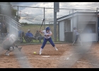 Viking Lexis McHenry tries to avoid getting hit by the pitcher during Wednesday night's conference game against Nashua.