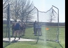Logan Manning competing in the shot put.