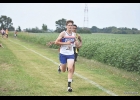 Viking Zach Heiken runs along the trail at a recent cross-country meet this season.
