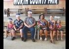 The Fourth of July one again included the crowning of Northwood’s young namesakes, along with recognition of noteworthy citzens. Pictured are (from left) Lil’ Mr. Northwood Kase Bachtle, Junior Mr. Northwood Aiden Moretz, Mr. Northwood Ryder Lestrud, Miss Northwood Jesslyn Sims, Junior Miss Northwood Kyle Buehrer and Lil’ Miss Northwood Avery LaRue. Meals on Wheels organizers were recognized as citizens of the year for their efforts to keep the service going during the pandemic. Also mentioned were the nume